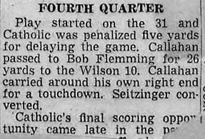 Camden Catholic vs. Woodrow Wilson — newspaper clipping continued