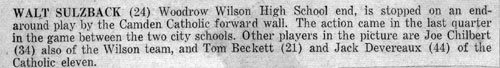 Camden Catholic vs. Woodrow Wilson — newspaper clipping continued