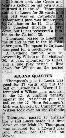 Camden Catholic vs. Woodrow Wilson — newspaper clipping continued