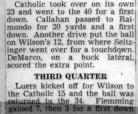 Camden Catholic vs. Woodrow Wilson — newspaper clipping continued