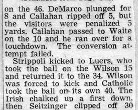 Camden Catholic vs. Woodrow Wilson — newspaper clipping continued
