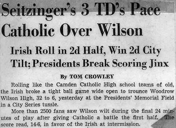 Camden Catholic 32, Woodrow Wilson 6 — second set of clippings