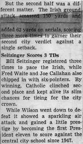 Camden Catholic vs. Woodrow Wilson — clipping continued