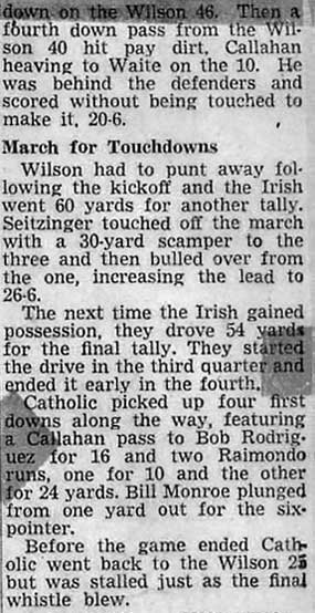 Camden Catholic vs. Woodrow Wilson — clipping continued