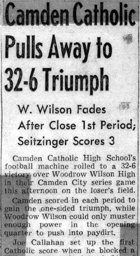Camden Catholic vs. Woodrow Wilson — clipping continued