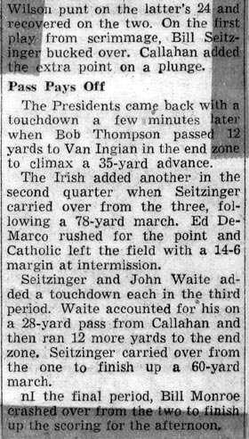Camden Catholic vs. Woodrow Wilson — clipping continued