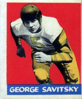 George Savitsky 1949 Leaf football card