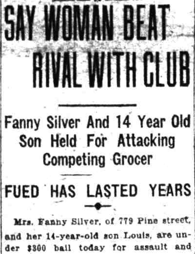 Camden Daily Courier-Post, April 26, 1920 — Fannie Silver, Louis Silver, Frank Sheridan, Samuel Axelrod, Frank H. Miller, Pine Street