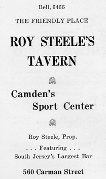 Roy Steele's Tavern advertisement, 1939 Industrial Union of Marine and Ship Workers Local No. 1 Fourth Annual Ball banquet program