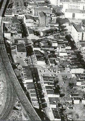 Aerial view of Carman Street, Camden, 1961