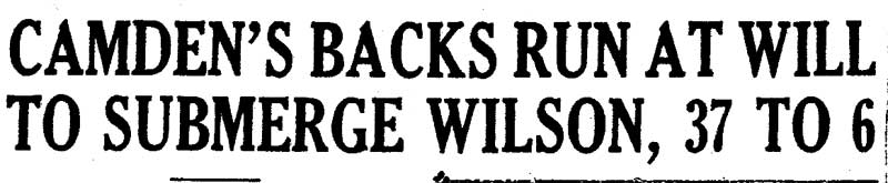 1945 high school football article header