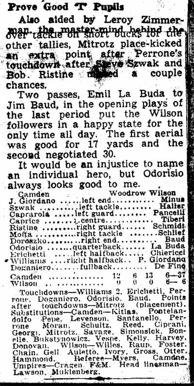 1945 high school football article, part 2