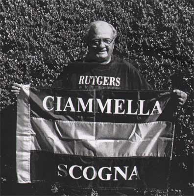 William S. Gimello with American flag