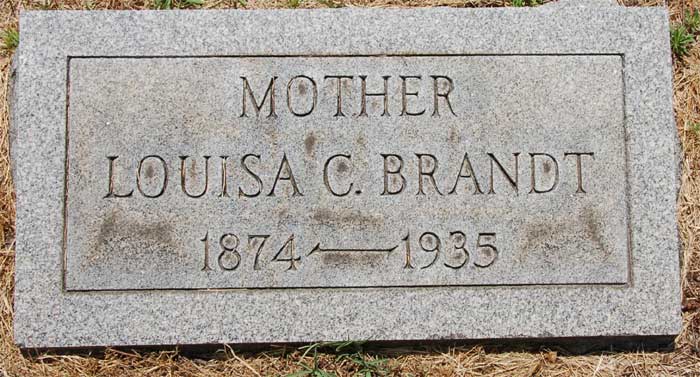 Harleigh Cemetery — Louisa Brandt headstone