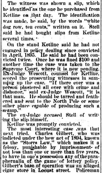 Lively Trials of Policy Cases (continued) — Camden Daily Telegram, January 24, 1896