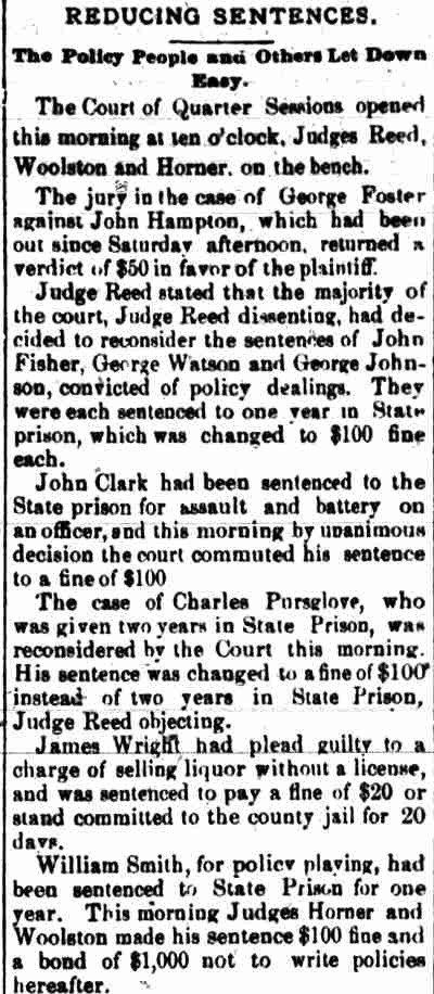 Camden Post, February 26, 1883 — Reducing Sentences (part 1)