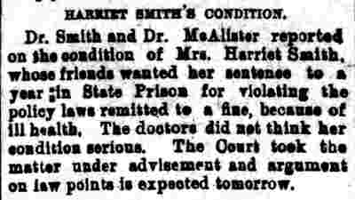 Camden Daily Courier, June 7, 1895 — Harriet Smith pardon; Dr. William S. Jones, Dr. Alexander McAllister