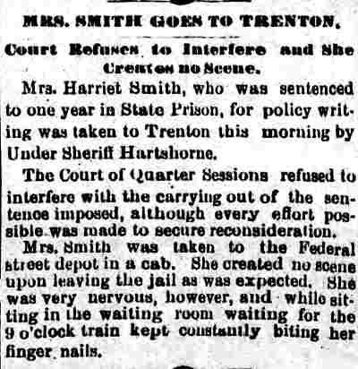 Camden Daily Telegram, June 10, 1895 — Harriet Smith pardon; Henry L. Hartshorn