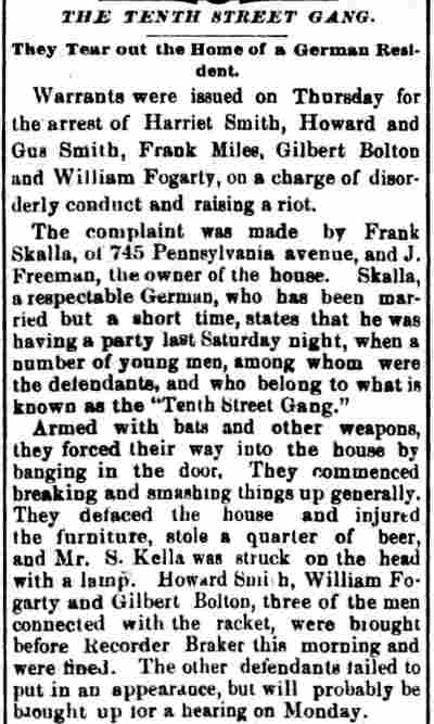 Camden Daily Telegram, August 2, 1890 — The Tenth Street Gang