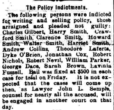 Camden Post, October 12, 1898 — The Policy Indictments