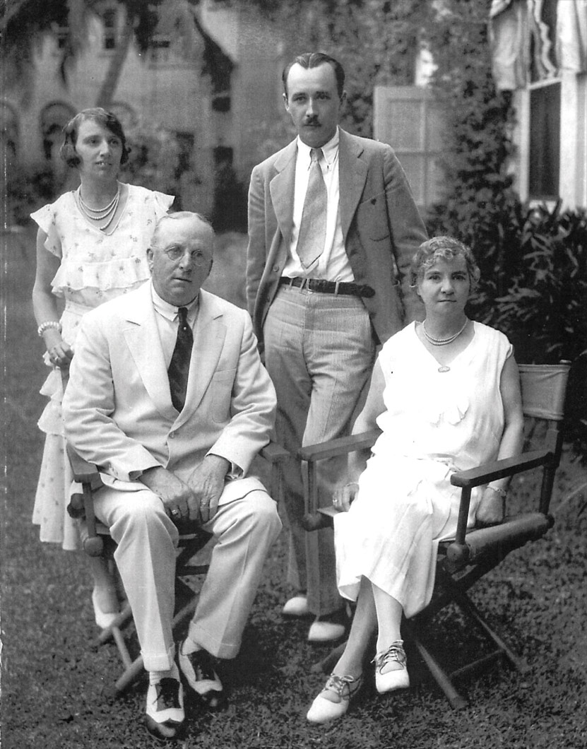 Hineline family picture at the Lincoln Hotel, Miami Beach, Florida, early 1930s