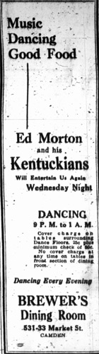 Brewer's Dining Room advertisement — April 2, 1928