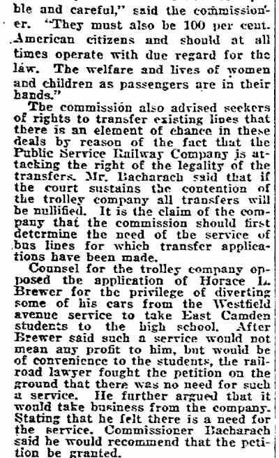 Camden Busmen Urged to Obey Law — Philadelphia Inquirer, November 1, 1921 (page 2)