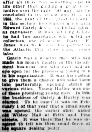 William L. Hurley obituary, Camden Courier-Post April 23, 1928 — page 6