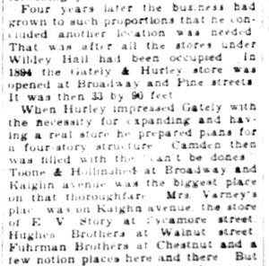 William L. Hurley obituary, Camden Courier-Post April 23, 1928 — page 9