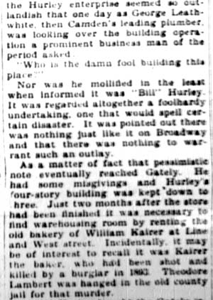 William L. Hurley obituary, Camden Courier-Post April 23, 1928 — page 10