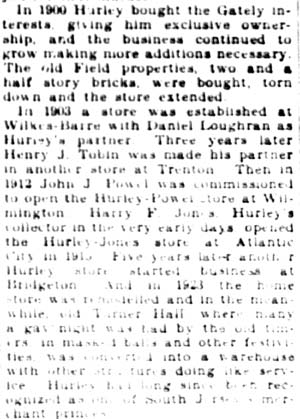 William L. Hurley obituary, Camden Courier-Post April 23, 1928 — page 11