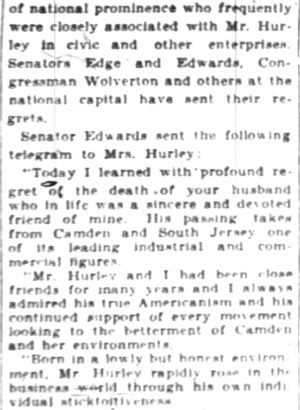 National Notables Mourn Hurley Death, April 25, 1928, page 2