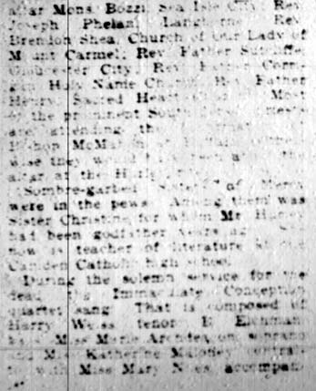 Throngs mourn W.L. Hurley, Camden Courier-Post April 26, 1928 — page 6
