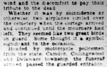 Throngs mourn W.L. Hurley, Camden Courier-Post April 26, 1928 — page 8