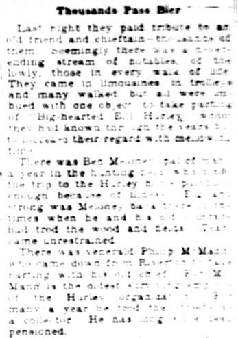 Throngs mourn W.L. Hurley, Camden Courier-Post April 26, 1928 — page 9