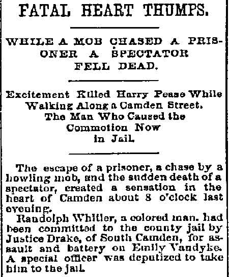 Philadelphia Inquirer, August 3, 1892 — Randolph Whitler