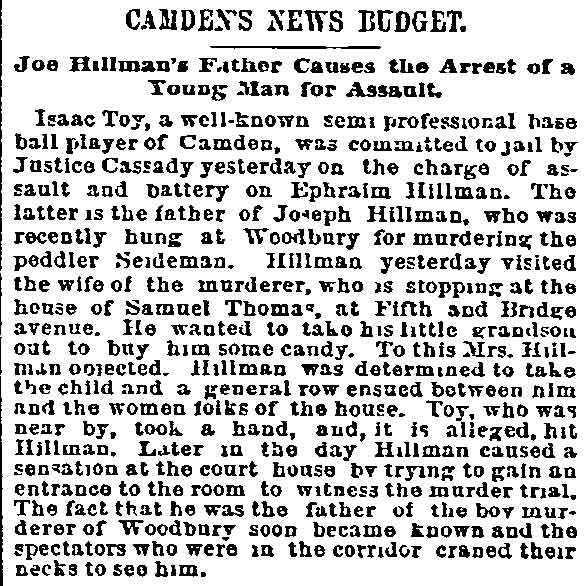 Philadelphia Inquirer, February 8, 1890 — Camden's News Budget
