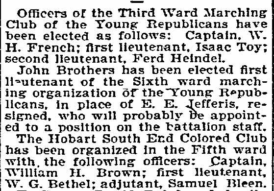 Philadelphia Inquirer, July 12, 1896 — Third Ward Marching Club
