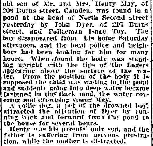 Philadelphia Inquirer, November 11, 1901 — Dog Led Way to Drowned Child (continued)