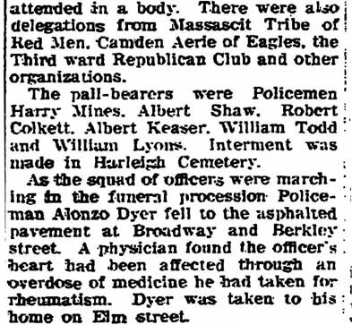 Funeral of Ike Toy, continuation