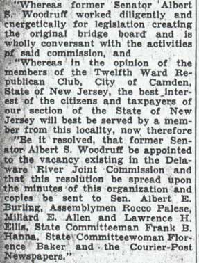 12th Ward G. O. P. Backs Selection of Woodruff — Camden Courier-Post, January 26, 1938 (part 2)