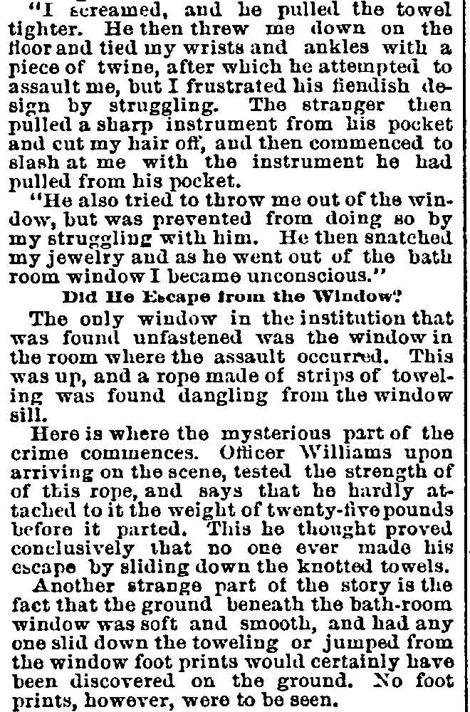 The Camden Mystery - Philadelphia Inquirer, January 28, 1889