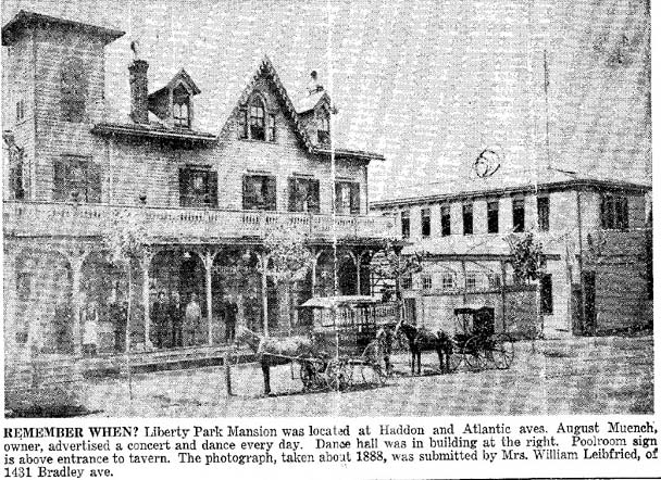 Remember When? Liberty Park Mansion article, Camden Courier-Post, May 8, 1958
