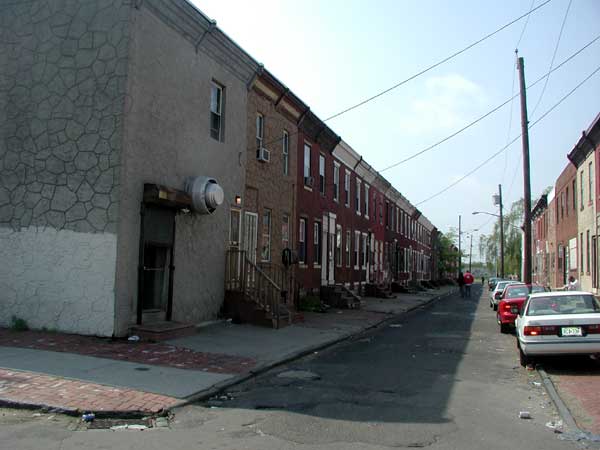 Baring Street looking south, Wilson Ernst homes, May 14, 2004