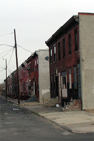 Baring Street looking north from Kaighn Avenue, east side, March 14, 2004