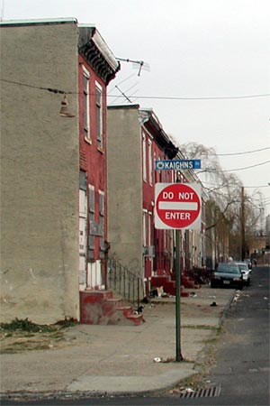 Baring Street looking north from Kaighn Avenue, west side, March 14, 2004