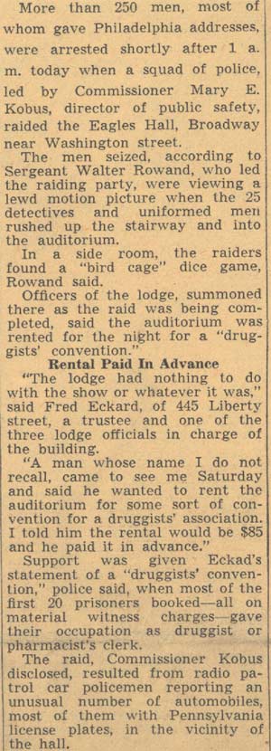 Eagles Hall raid June 1938 image 2