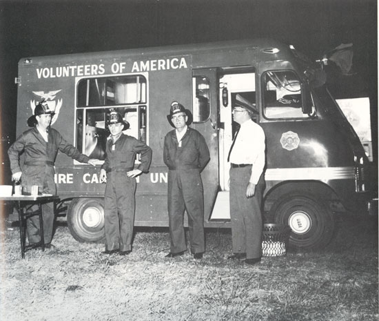 Fire Buffs Association canteen truck with corpsmen