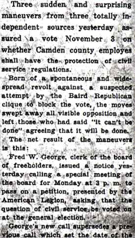 Camden Courier-Post, October 1, 1936 — Civil Service vote meeting, panel 2