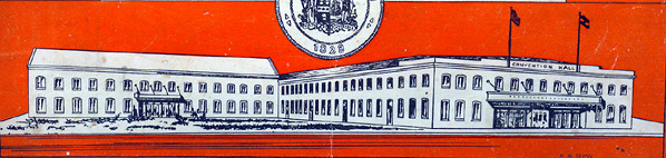 Camden Convention Hall architectural drawing, published September 1925